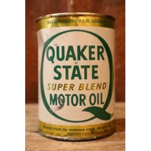 画像: dp-230901-120 QUAKER STATE / 1970's SUPER BLEND MOTOR OIL One U.S. Quart Can