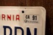 画像4: dp-241106-32 License Plate 1990's CALIFORNIA "BZN4BRN"