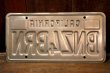 画像6: dp-241106-32 License Plate 1990's CALIFORNIA "BZN4BRN"