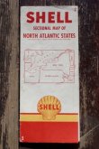 画像1: dp-240605-06 SHELL / 1950's Road Map "NORTH ATLANTIC STATES"