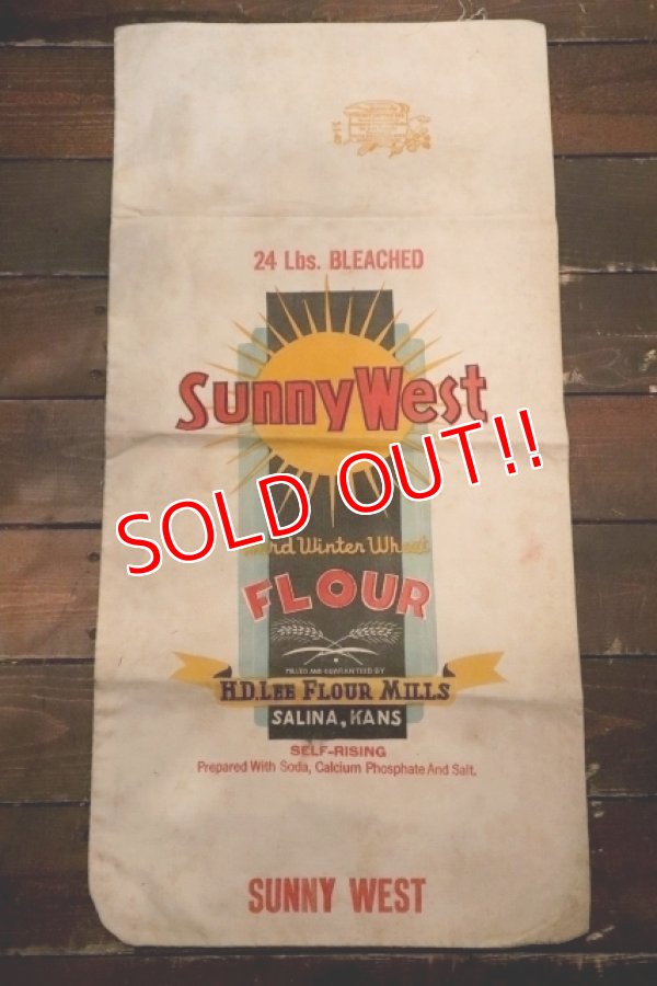 画像1: dp-250205-77 THE H.D. LEE FLOUR MILLS "SUNNY WEST" FLOUR SACK