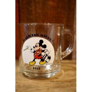 画像: ct-250205-13 Mickey Mouse / Anchor Hocking 1970's Mug "MAGICIAN MICKEY"