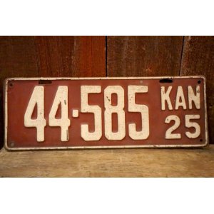 画像: dp-250205-21 License Plate 1925 KANSAS "44-585"