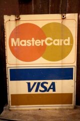 画像: dp-250205-36 VISA Master Card 1980's W-sided Metal Sign