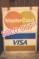 画像: dp-250205-36 VISA Master Card 1980's W-sided Metal Sign