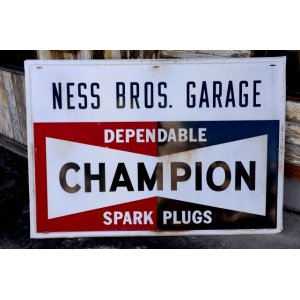 画像: dp-250205-56 CHAMPIOM 1960's-1970's Metal Sign