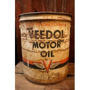 画像: dp-250205-68 VEEDOL MOTOR OIL 1950's 5 U.S. GALLONS CAN