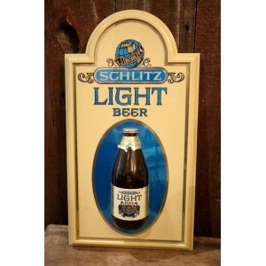 画像: dp-250205-90 SCHLITZ LIGHT BEER 1977 Plastic Sign