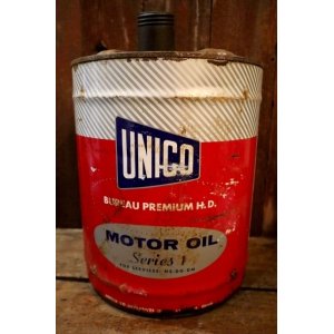 画像: dp-250205-37 UNICO MOTOR OIL 1960's 5 U.S. GALLONS CAN