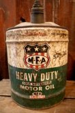 画像1: dp-250205-70 M・F・A  MOTOR OIL 1950's-1960's 5 U.S. GALLONS CAN