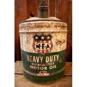 画像: dp-250205-70 M・F・A  MOTOR OIL 1950's-1960's 5 U.S. GALLONS CAN