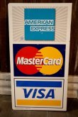 画像5: dp-250205-36 AMERICAN EXPRESS・Master Card・VISA 2000's W-sided Metal Sign