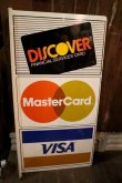 画像1: dp-250205-36 DISCOVER・Master Card・VISA 1990's W-sided Metal Sign