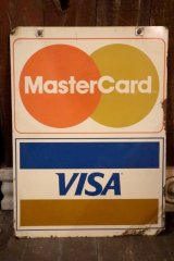 画像: dp-250205-36 VISA Master Card 1980's W-sided Metal Sign