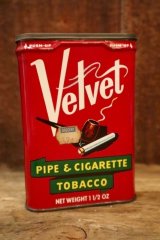 画像: dp-250320-10 Velvet / 1960's Pipe & Cigarette Tobacco Can