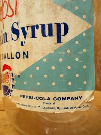 画像: dp-120724-02 Pepsi Cola / 50's-60's 1 Gallon Syrup bottle