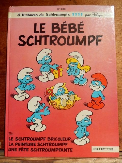 ct-130928-01 Smurf / 80's Book Le Bebe Schtroumpf - Jack's Mart