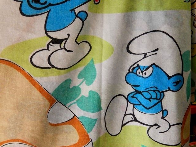 画像: ct-140415-13 Smurf / 80's Flat Sheet (Twin)