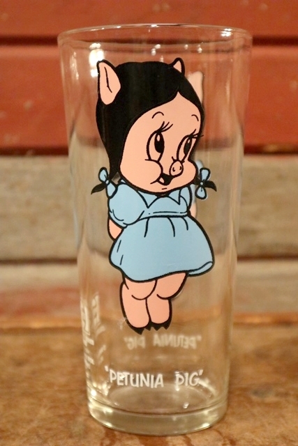 gs-200901-15 Petunia Pig / PEPSI 1973 Collector Series Glass