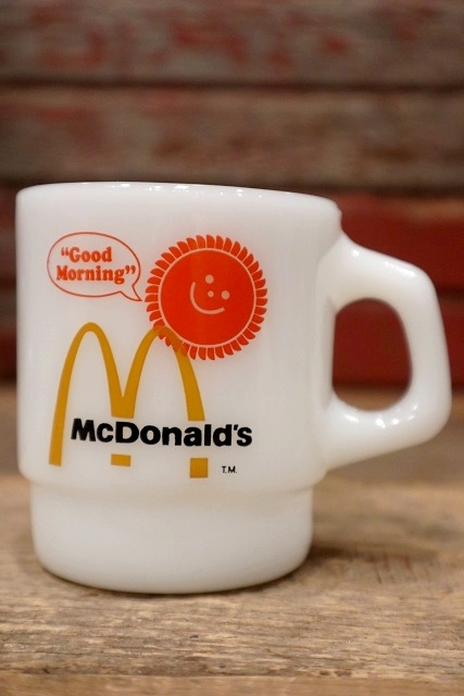 kt-220801-04 McDonald's / Fire-King 1960's-1970's Stacking Mug