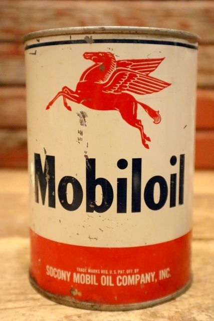 dp-240508-61 Mobiloil / 1950's One U.S. Quart Oil Can - Jack's Mart