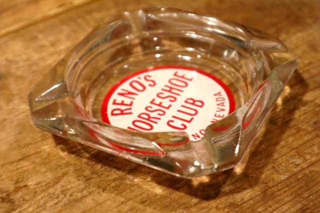 画像3: dp-240814-48 RENO'S HORSESHOE CLUB / Vintage Glass Ashtray