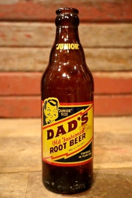 画像1: dk-006 DAD'S ROOT BEER / 1940's "JUNIOR" SIZE 10 FL.OZ. Bottle