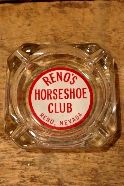 画像2: dp-241106-124 RENO'S HORSESHOE CLUB / Vintage Glass Ashtray