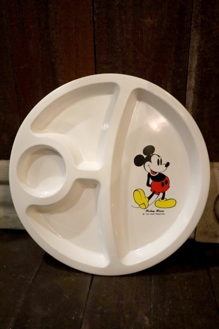 画像1: ct-241225-22 Mickey Mouse / 1970's Four Compartment Plate