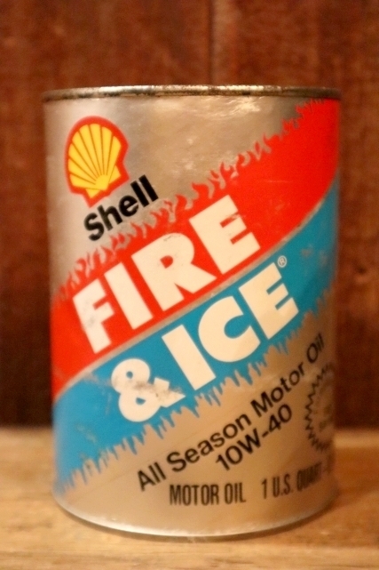 画像1: dp-230901-120 Shell / FIRE & ICE One U.S. Quart Motor Oil Can