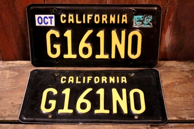 画像1: dp-241106-33 License Plate 2020's CALIFORNIA 1960's LEGACY "G161NO" Set