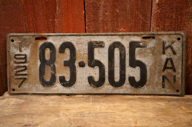 画像1: dp-250205-21 License Plate 1927 KANSAS "83-505"