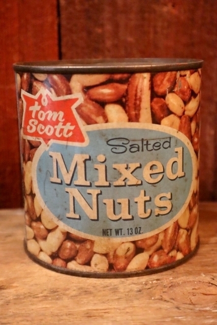 画像1: ct-250205-78 Tom Scott Salted Mixed Nuts TIN CAN