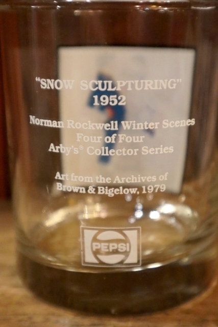 画像3: dp-250205-37 PEPSI 1979 NORMAN ROCKWELL "SNOW SCULPTURING" GLASS